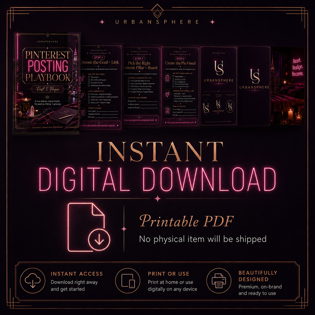 Pinterest Posting Playbook | Luxe Pinterest Marketing Guide for Digital Product Sellers