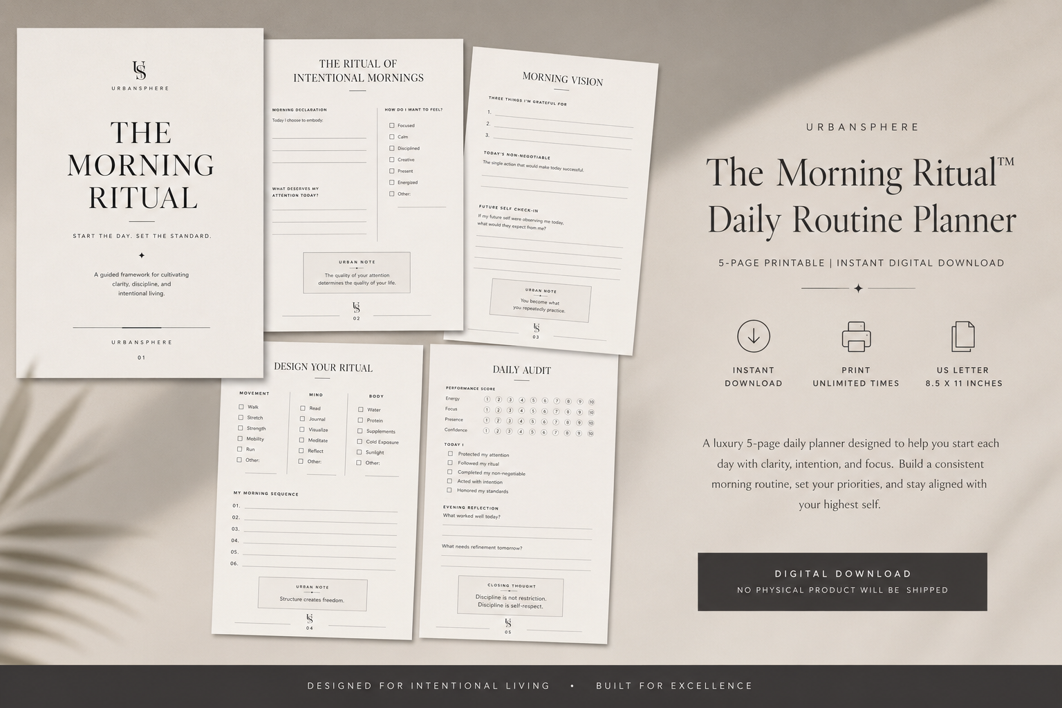 The Morning Ritual™ Luxury Morning Planner | URBANSPHERE